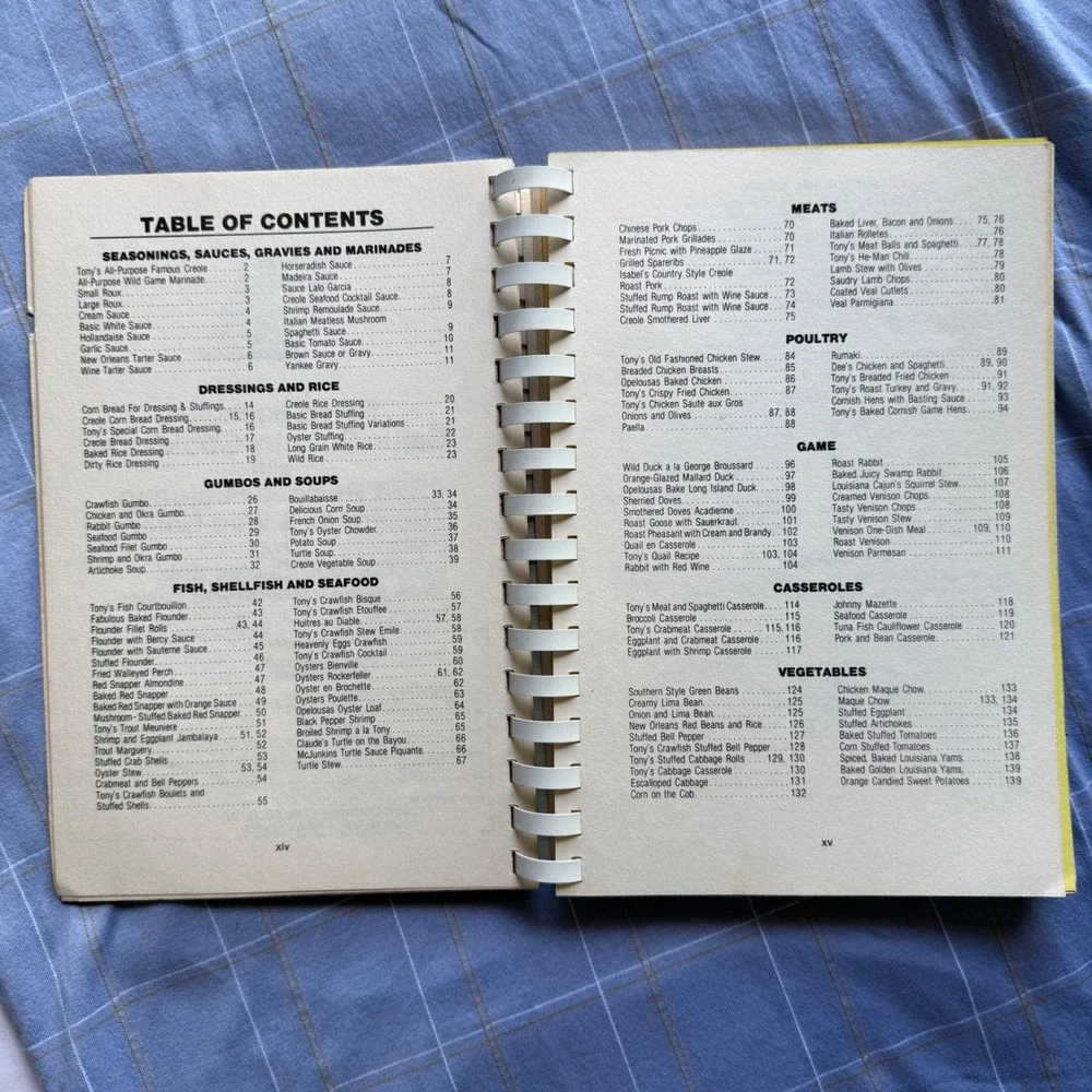 Tony Chachere Micro-Wave Cajun Country Cookbook Vintage 1980 Spiral Bound 2nd Ed